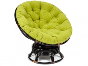 Кресло-качалка Papasan w 23/01 B с подушкой Antique brown, флок Олива в Березниках - berezniki.магазин96.com | фото