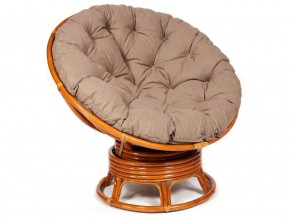 Кресло-качалка Papasan w 23/01 B с подушкой Cognac, экошерсть Коричневый в Березниках - berezniki.магазин96.com | фото