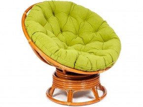 Кресло-качалка Papasan w 23/01 B с подушкой Cognac, флок Олива в Березниках - berezniki.магазин96.com | фото