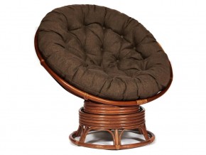 Кресло-качалка Papasan w 23/01 B с подушкой Pecan, ткань Коричневый в Березниках - berezniki.магазин96.com | фото