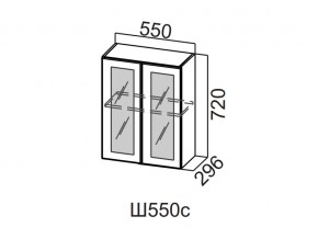 Ш550с/720 Шкаф навесной 550/720 (со стеклом) в Березниках - berezniki.магазин96.com | фото